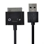 2 in 1 USB Cable til iPhone iPad and iPod (Sort)